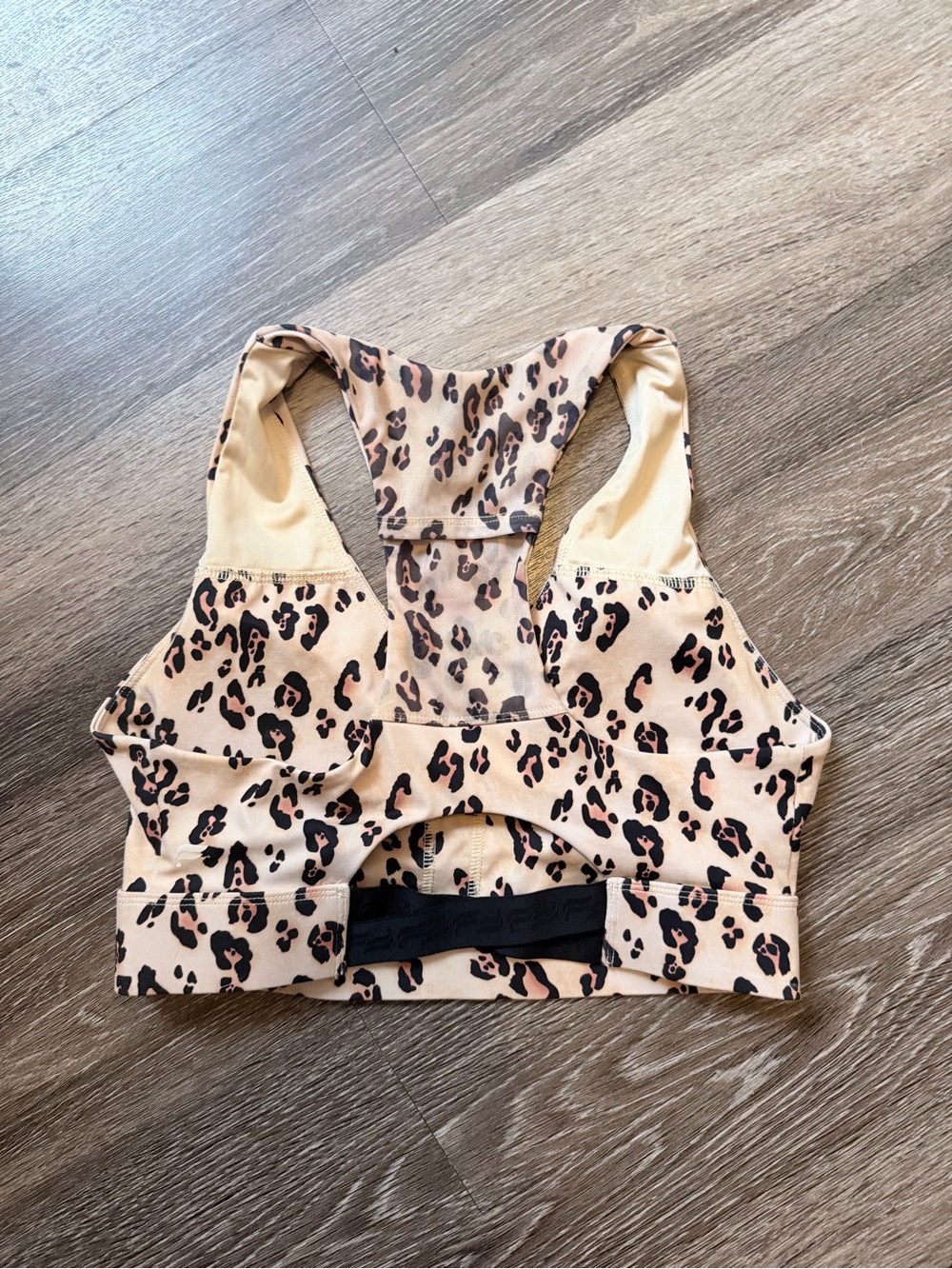 Fabletics Leopard Racerback Sports Bra - Picture 2 of 3